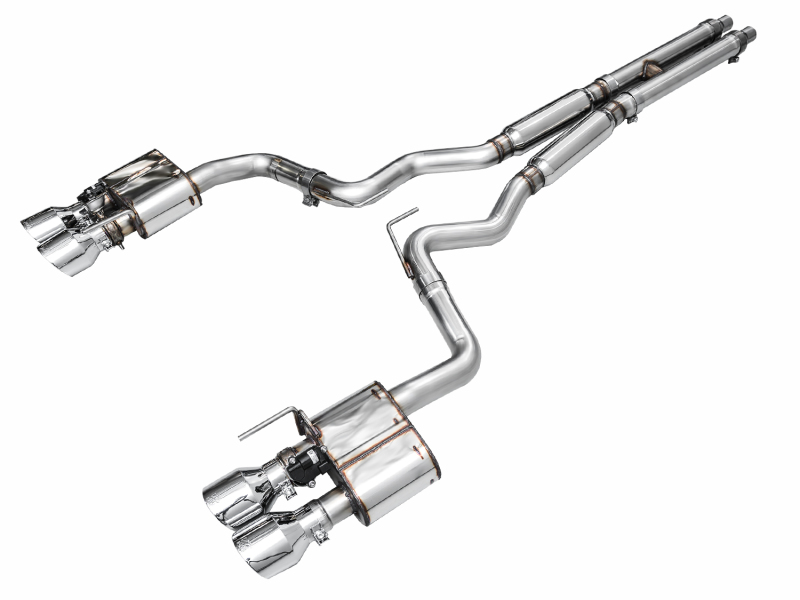 Ford Mustang Performance Exhaust - AWE Tuning - SwitchPath Cat Back - Chrome Silver - 2024+